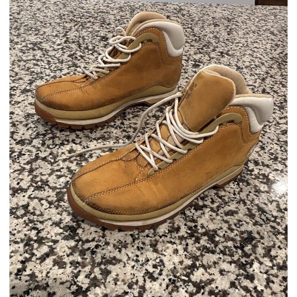 Timberland Women's Boots Euro Dub Ankle Leather Lace Up NUBUCK 85112 Size 7 US - Picture 4 of 10
